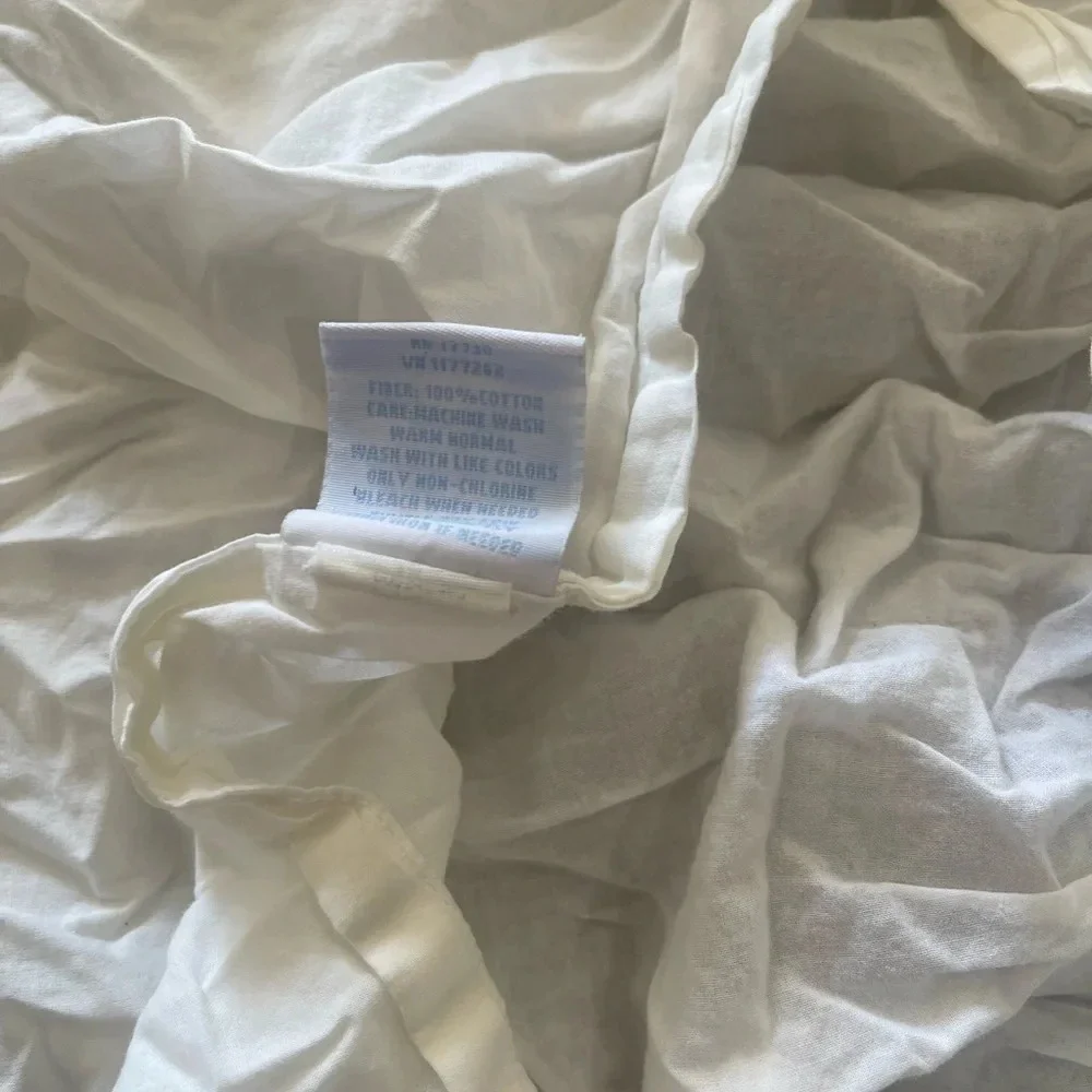 Simply Shabby Chic TWIN Solid White Ruched Smocked Duvet Cover Rachel Ashwell